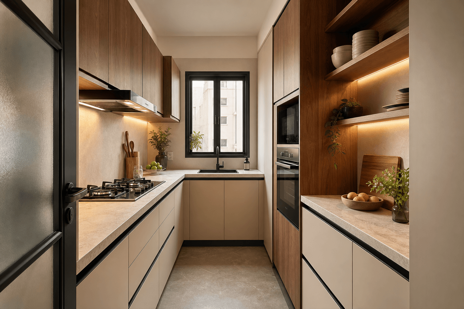 Renovated compact kitchen